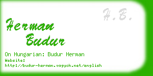 herman budur business card